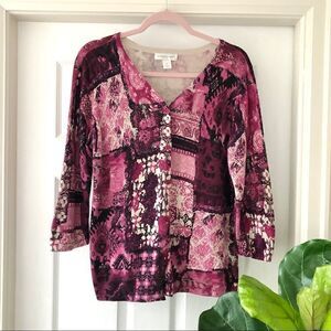 Christopher & Banks Pink Button Down Cardigan